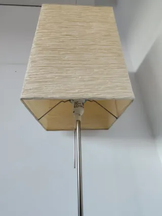 Lámpara de pie y sobremesa beige/plata