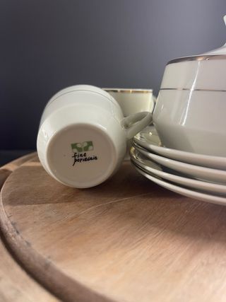 Set porcellana oro e bianco