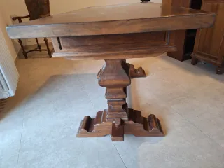 Scrivania in legno massello artigianale anni 60