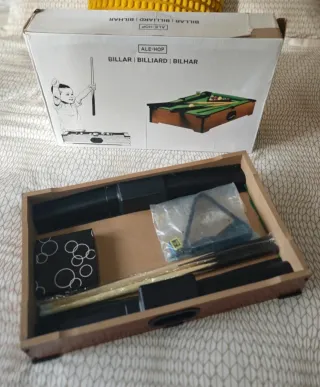 Mini mesa de billar con accesorios