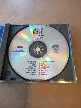 CD Miguel Bosé - Directo '90