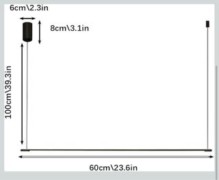 Lámpara lineal colgante moderna