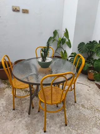 Mesa redonda cristal