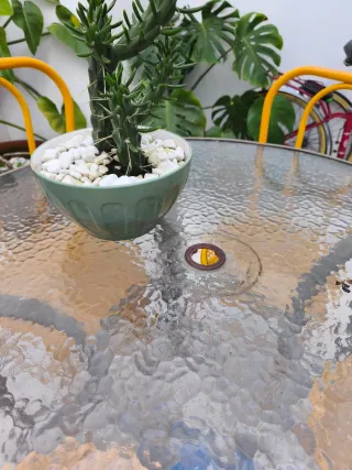 Mesa redonda cristal