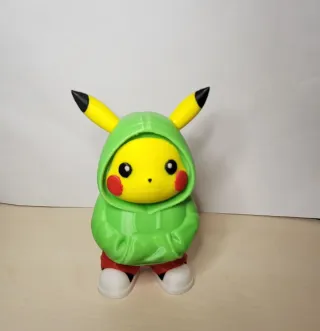 Pikachu 3D con felpa - 11 cm