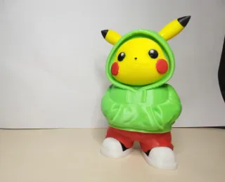 Pikachu 3D con felpa - 11 cm
