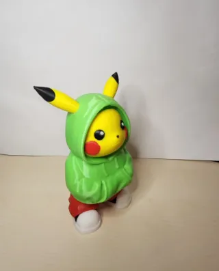 Pikachu 3D con felpa - 11 cm