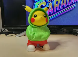 Pikachu 3D con felpa - 11 cm