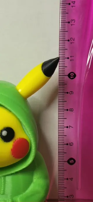 Pikachu 3D con felpa - 11 cm