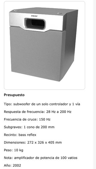 Subwoofer Sony 100W