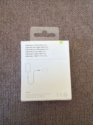 Cable Lightning a USB Apple 1m Original sin usar