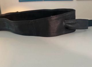 Cintura donna vera pelle nera