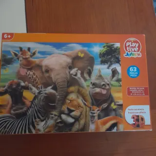Puzzle 3D Animales 63 Piezas