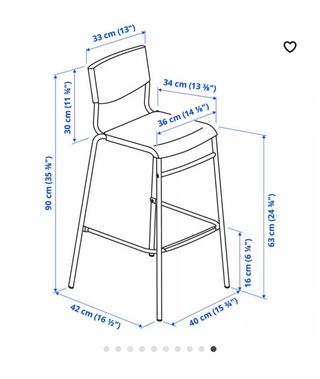 Sillas altas negras (2 unidades)