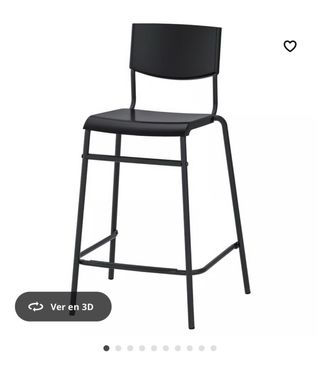 Sillas altas negras (2 unidades)