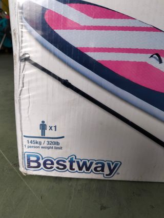 Bestway 65076 Tabla Paddle Surf Hinchable Hydro-Force Long Tail 335x76x15 cm con Remo