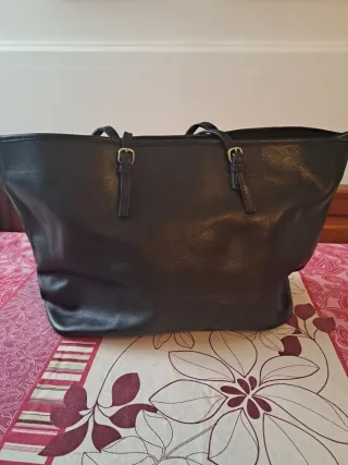 Borsa in pelle nera grande