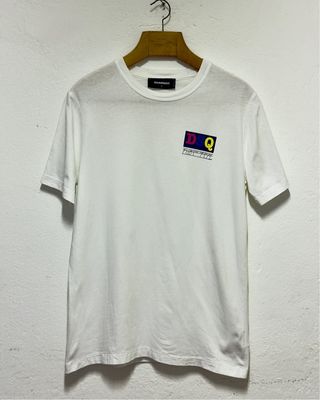 T-shirt Dsquared2 Logo "DSQ" - Taglia L - Bianco
