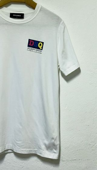 T-shirt Dsquared2 Logo "DSQ" - Taglia L - Bianco