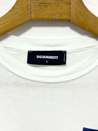 T-shirt Dsquared2 Logo "DSQ" - Taglia L - Bianco