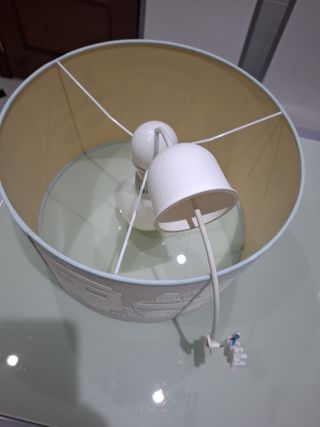 Lámpara infantil tren y nubes