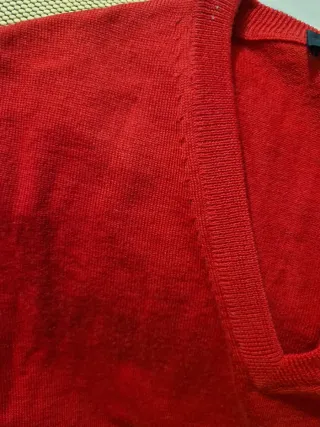 Maglioncino Lana Merino 100% Tg L Rosso