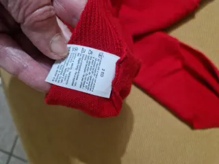 Maglioncino Lana Merino 100% Tg L Rosso