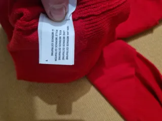 Maglioncino Lana Merino 100% Tg L Rosso