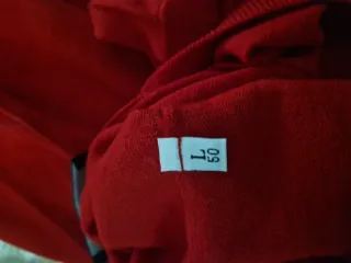 Maglioncino Lana Merino 100% Tg L Rosso