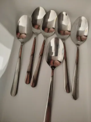 Set 6 Forchette coltelli cucchiai forchettine acci