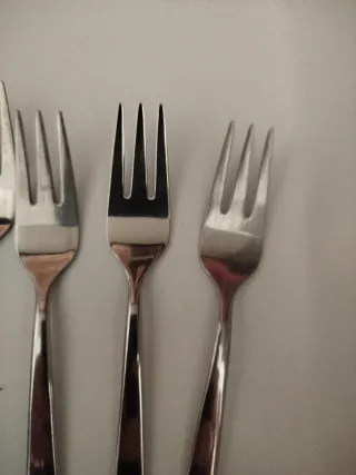 Set 6 Forchette coltelli cucchiai forchettine acci