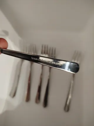 Set 6 Forchette coltelli cucchiai forchettine acci