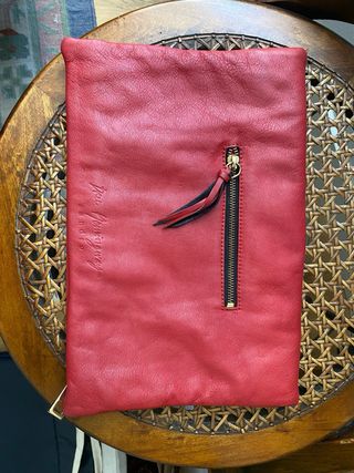 Bolso Clutch Sandro Rojo y Negro