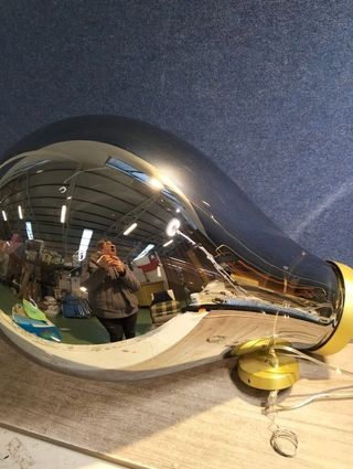 Lámpara de techo Hatann Smoky L, 50x80 cm