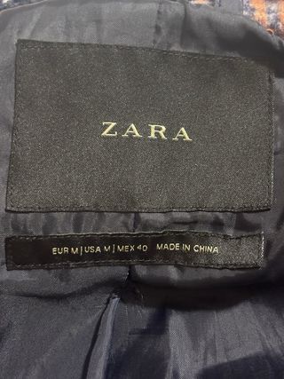 Cazadora Zara cuadros hombre