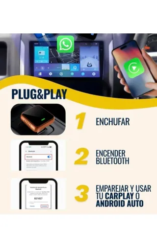Adaptador Carplay Inalámbrico Android Auto