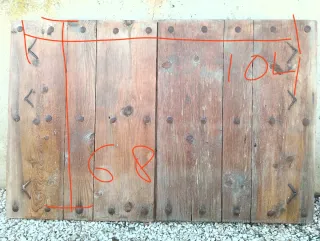 Ventana doble hoja rústica vintage antigua