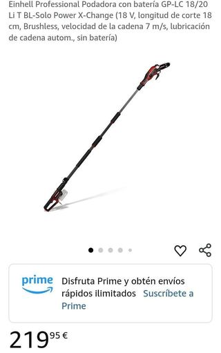 Podadora Einhell 18V !Sin Bateria ni Sierra!