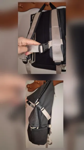 Mochila Negra y Gris