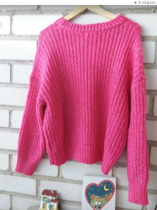 Jersey grueso mujer Primark fucsia Talla L
