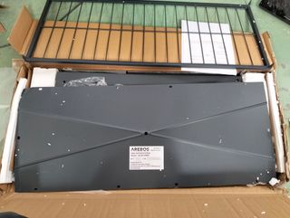 Jardinera elevada AREBOS de metal con ruedas | Huerto móvil 75 L