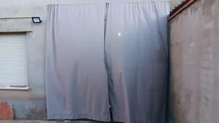 Cortina exterior grande beige/gris