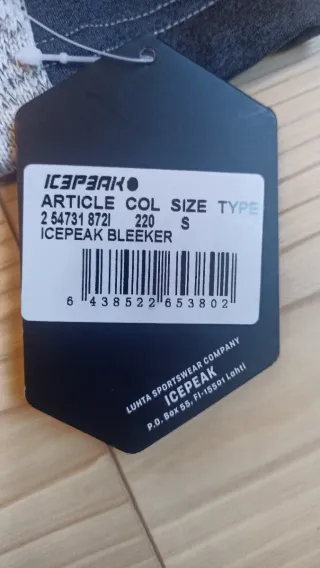 Forro polar gris y negro talla S