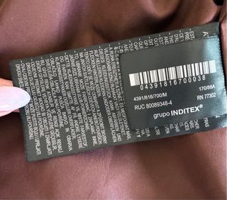 Chaqueta tendencia, efecto piel, marrón, M, Zara