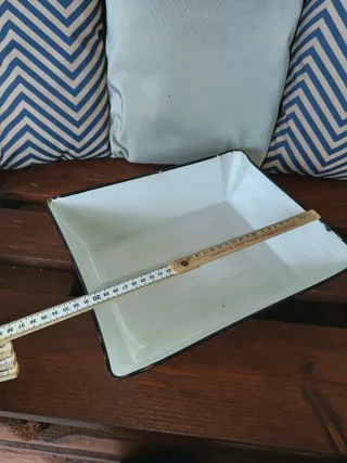 Vassoio smaltato da laboratorio vintage