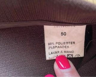 Pantalón recto de vestir marrón - Talla 50