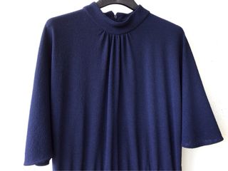 Vestito blu plissettato taglia L