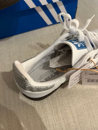 Zapatillas Adidas Samba Purpurina Plateada 39