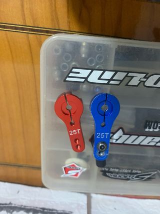 Brazos Servo 25T Rojo y Azul aluminio