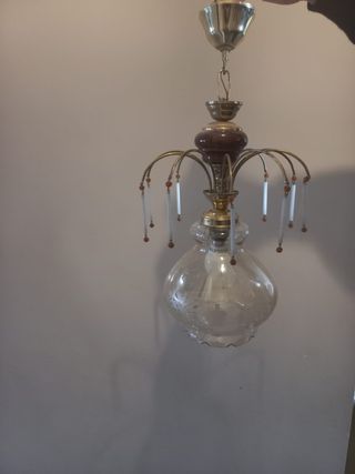 Lámpara de salón colgante dorada